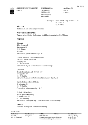 Court decision — Bankruptcy Application Refused